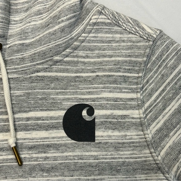 Carhartt Clarksburg Hoodie Sweatshirt Adult Size S Pullover Fleece Pocket Gray - Picture 4 of 11
